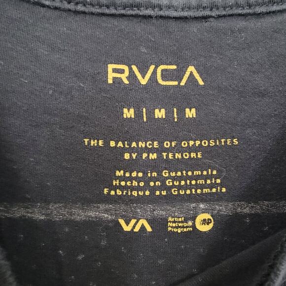 RVCA Longsleeve Sz Medium Black Graphic‎ Moon Shirt Casual Surfer Skater Beachy - Picture 5 of 8